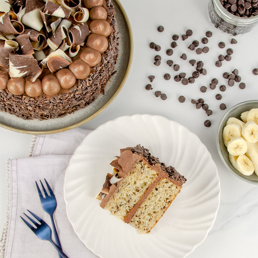 Gâteau aux bananes et chocolat