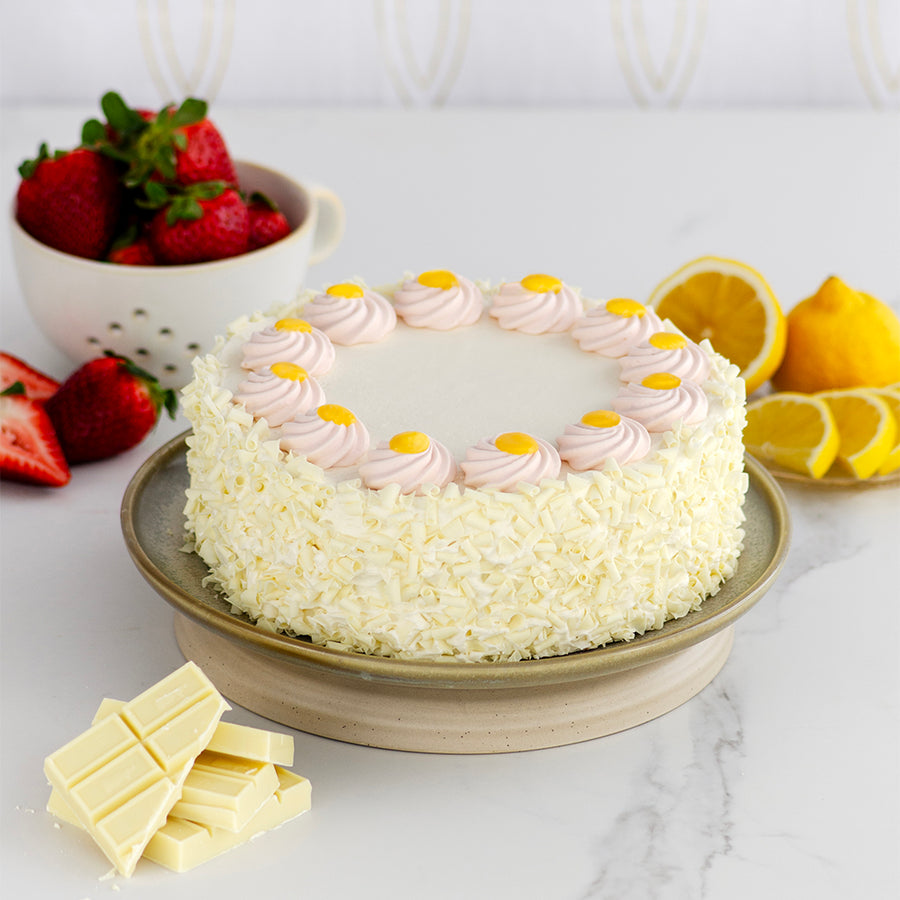 Gâteau velouté aux fraises et au citron