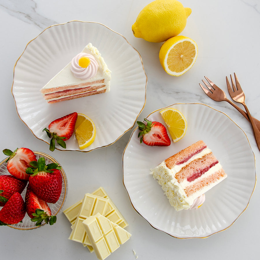 Gâteau velouté aux fraises et au citron